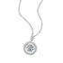 Flashing Dancing Heartbeat Moissanite Round Pendant Chain Necklace