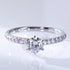 Luster Classic 18K White Gold 6 Claws Solitaire 0.5ct Round Brilliant Cut Lab Grown Diamond Ring