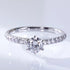 Luster Classic 18K White Gold 6 Claws Solitaire 0.5ct Round Brilliant Cut Lab Grown Diamond Ring