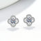 1ct Moissanite Clover Stud Earrings In 925 Sterling Silver