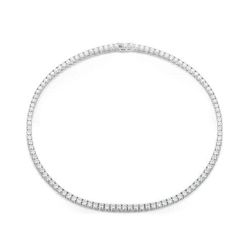 MJ Moissanite White Tennis Necklace Choker