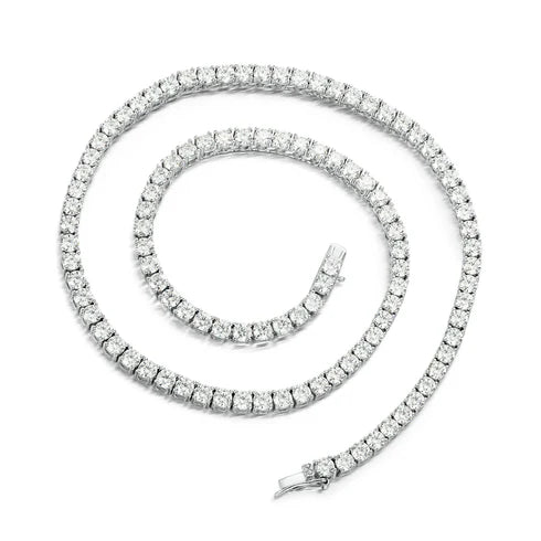 MJ Moissanite White Tennis Necklace Choker