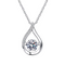 MJ-106 Certified S925 Sterling Silver Moissanite Water Drop Pendant Necklace stylish jewelry Anniversary Necklace