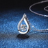 MJ-106 Certified S925 Sterling Silver Moissanite Water Drop Pendant Necklace stylish jewelry Anniversary Necklace