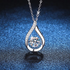 MJ-106 Certified S925 Sterling Silver Moissanite Water Drop Pendant Necklace stylish jewelry Anniversary Necklace