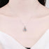 MJ-106 Certified S925 Sterling Silver Moissanite Water Drop Pendant Necklace stylish jewelry Anniversary Necklace