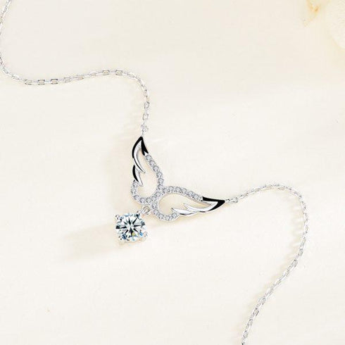 MJ-25 Celestial Wings Moissanite Pendant