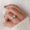 MJ-108 2 Carat Lab Grown Diamond Twisted Pavé Engagement Ring stylish jewelry Anniversary Ring