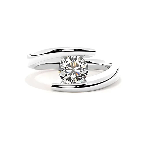 MJ-126 Classic 925 Sterling Silver Moissanite Ring stylish jewelry Anniversary Ring