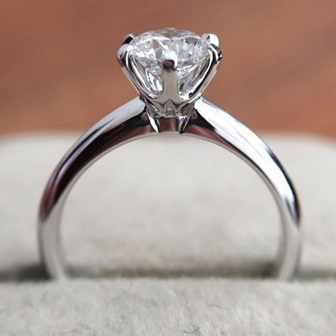 MJ-106 Classic 925 Sterling Silver Moissanite Ring stylish jewelry Anniversary Ring