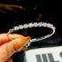 Diamond Real Moissanite Bracelet Bangle 925 Sterling Silver Platinum Plated High Quality Women Wedding Luxury Fine Jewelry