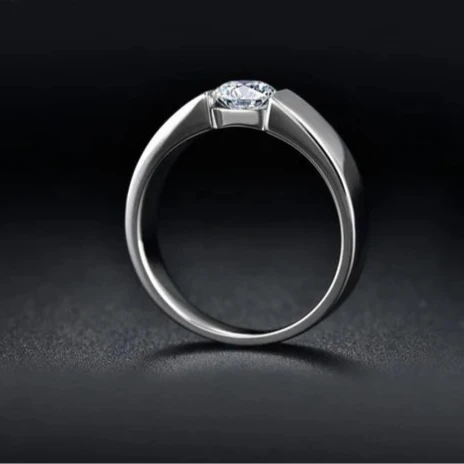 MJ-140 Classic 925 Sterling Silver Moissanite Ring stylish jewelry Anniversary Ring