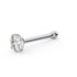 MJ-301 Moissanite Diamond Nose Stud White Gold Silver 925 + White Gold