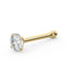 MJ-301 Moissanite Diamond Nose Stud White Gold Silver 925 + White Gold