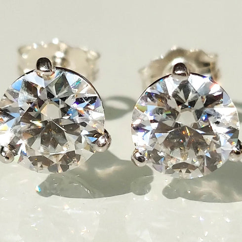 MJ-70 D Color Moissanite Lab Diamond Stud Earring For Women 925 Sterling Silver Wedding Engagement Ear Studs Jewelry