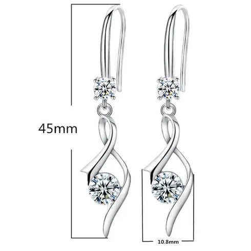 MJ-64 D Color Moissanite Lab Diamond Stud Earring For Women 925 Sterling Silver Wedding Engagement Ear Studs Jewelry