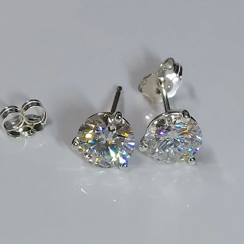MJ-70 D Color Moissanite Lab Diamond Stud Earring For Women 925 Sterling Silver Wedding Engagement Ear Studs Jewelry