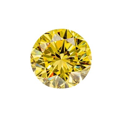 100% Real Moissanite Yellow Diamond Round Cut Stone with Certificate Lab Diamonds Pass Tester with GRA Report